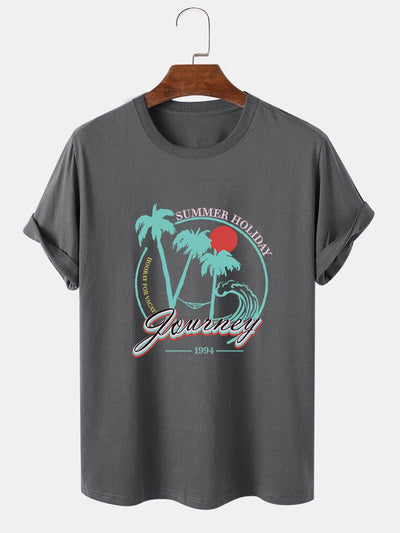 Bradley® | Holiday Palm Trees Print T-Shirt