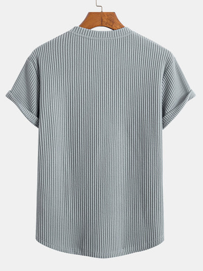 Gene® | Knitted Waffle Arc Hem T-Shirt