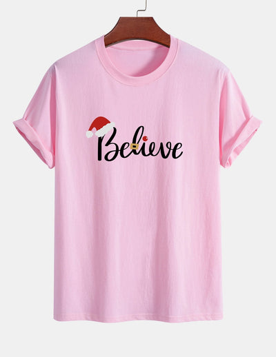 Aitor® | Christmas Believe Print Cotton T-Shirt