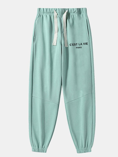 Bampfylde® | Paris Print Cotton Blend Jogger Pants