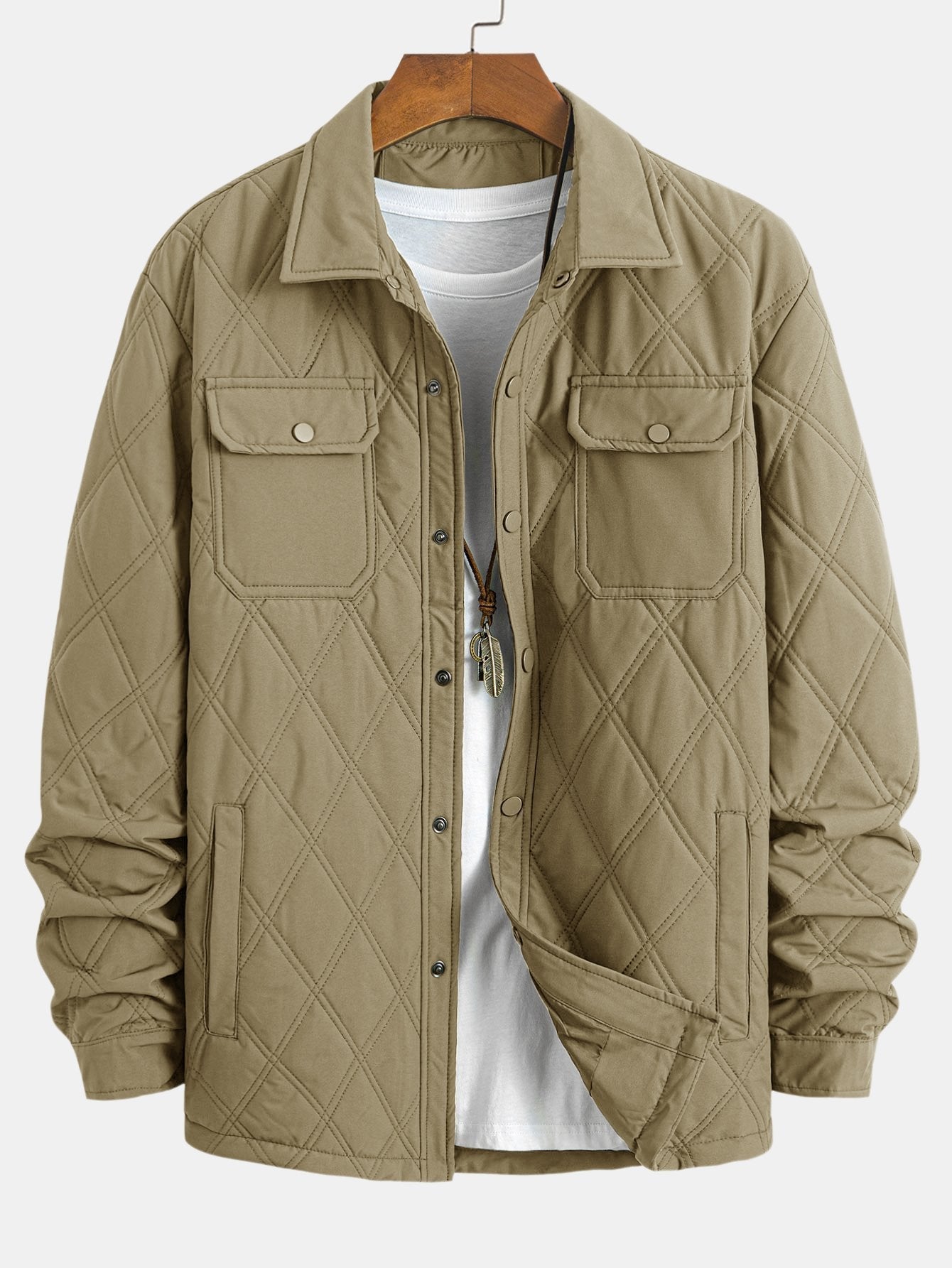 Manuel | Quilted Button Up Overshirt