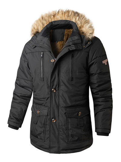 Kai | Faux Fur Collar Detachable Hooded Coat