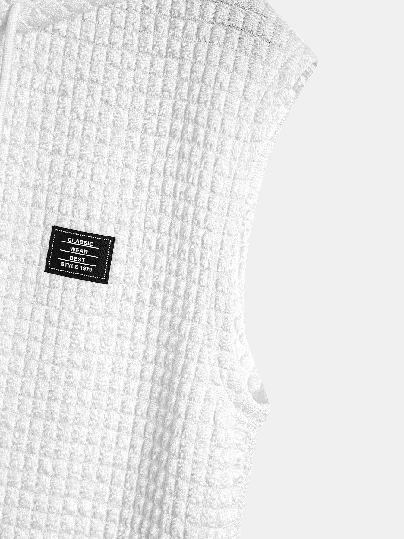 Terence® | Sleeveless Waffle Hooded Vest
