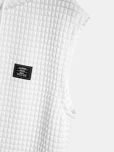 Terence® | Sleeveless Waffle Hooded Vest