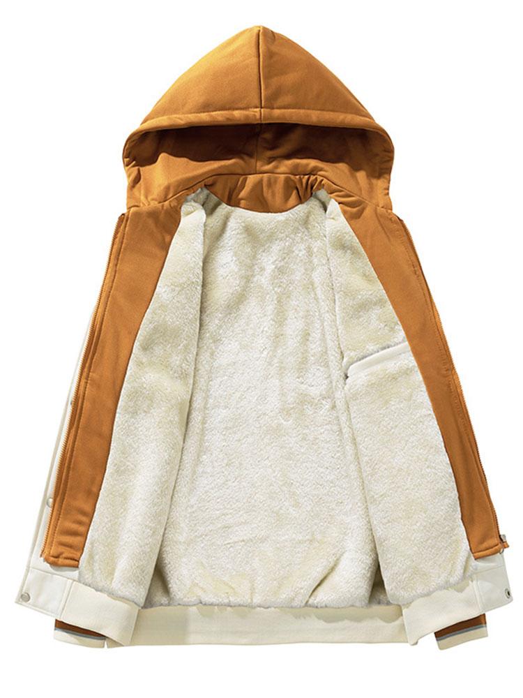 Maverick | Plush Lined Corduroy Hooded Baseball Jacket