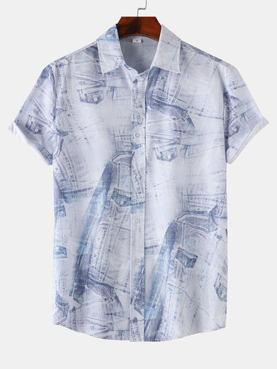 Alpheaus® | Denim Print Button Up Shirt