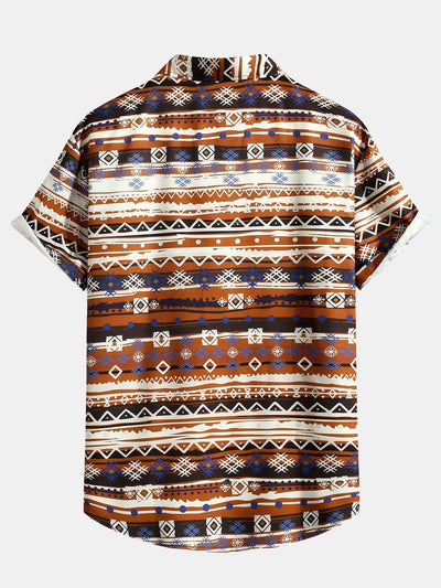 Maximilian® | Tribal Ethnic Print Button Up Shirt