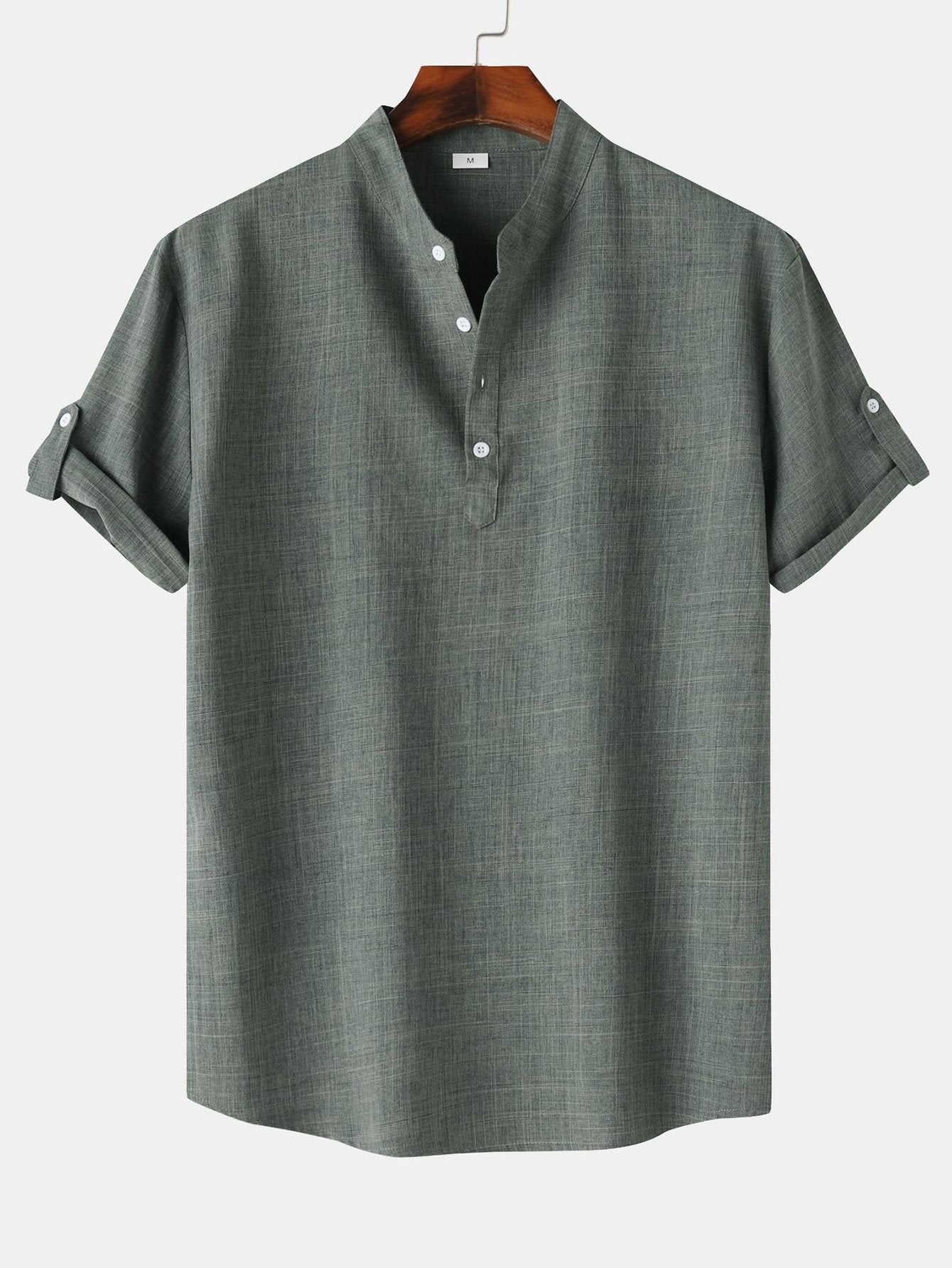Clifford® | Short Sleeve Linen Look Henley Shirt
