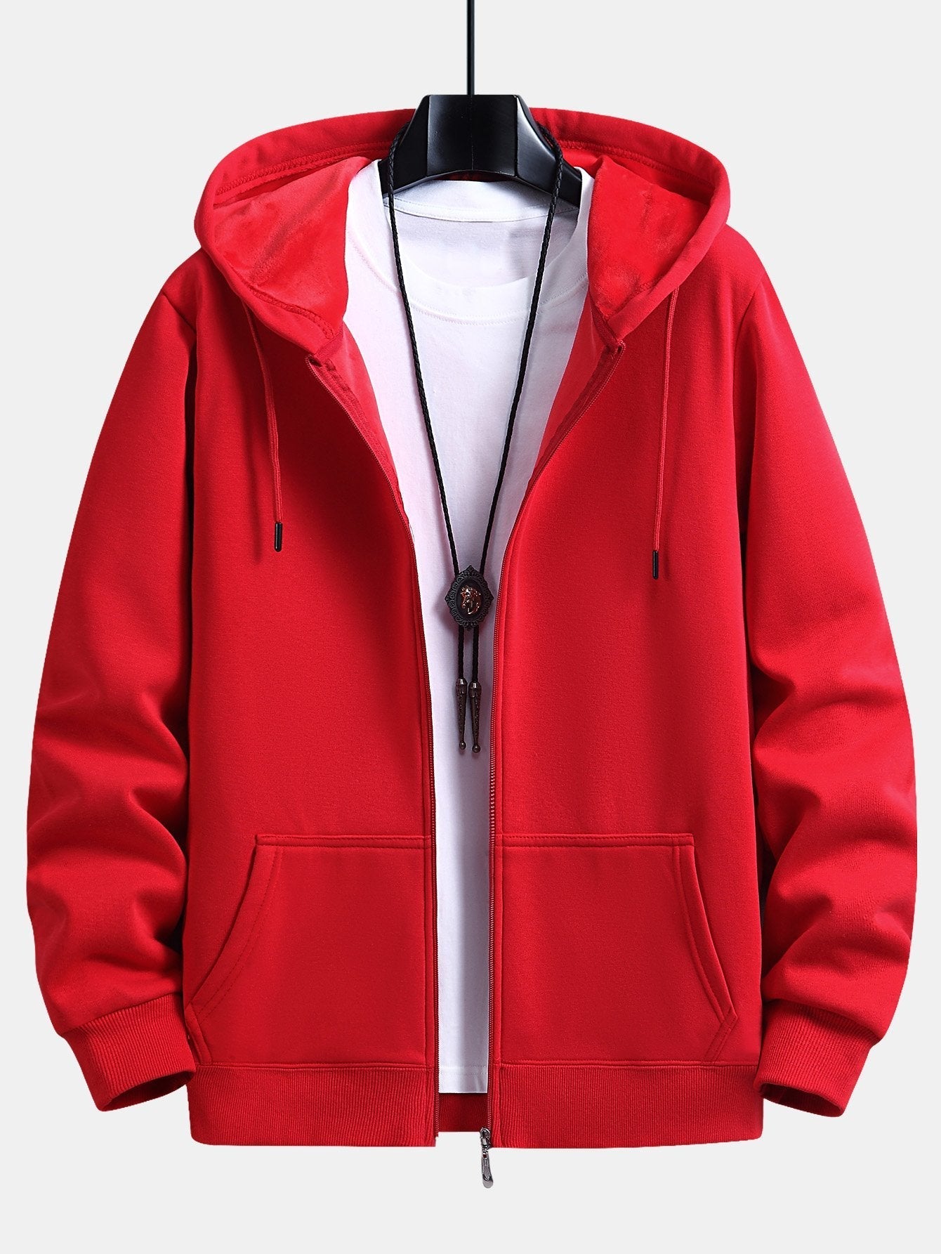 Charles | Plush Lined Relax Fit Zip Hoodie