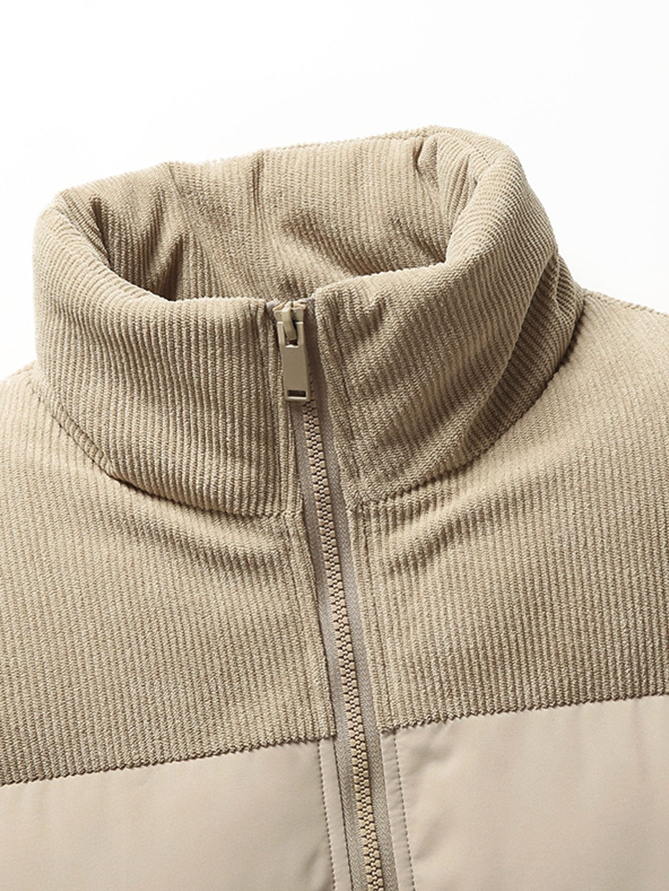 Ezra | Corduroy Patchwork Puffer Jacket