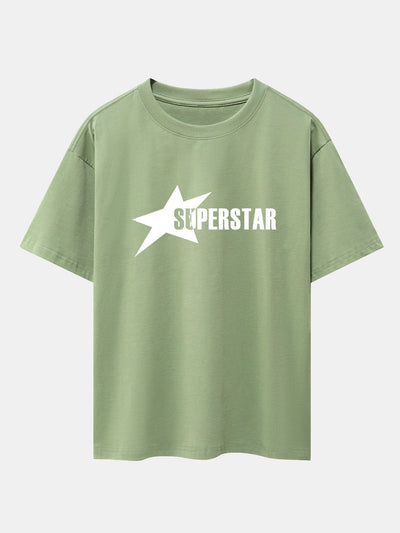 Jamie® | Superstar Print Drop Shoulder Oversize T-Shirt
