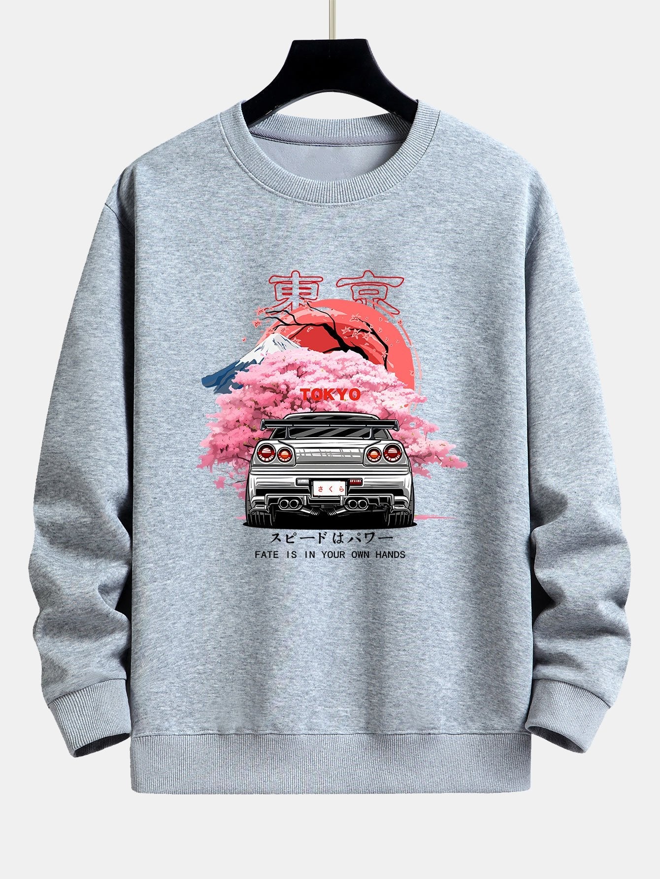 Kody® | Tokyo Sakura Car Print Relax Fit Sweatshirt