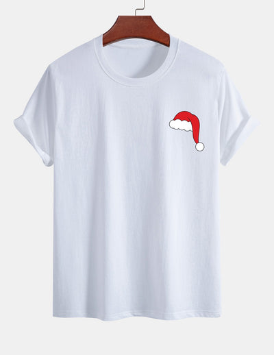 Alejandro® | Santa Hat Print Cotton T-Shirt