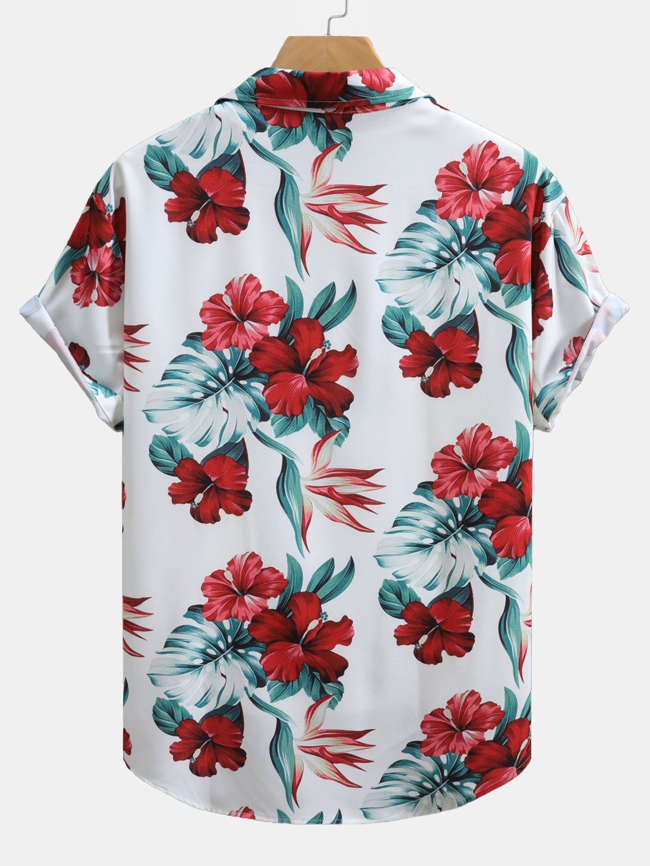 Landon® | Tropical Floral Print Button Up Shirt