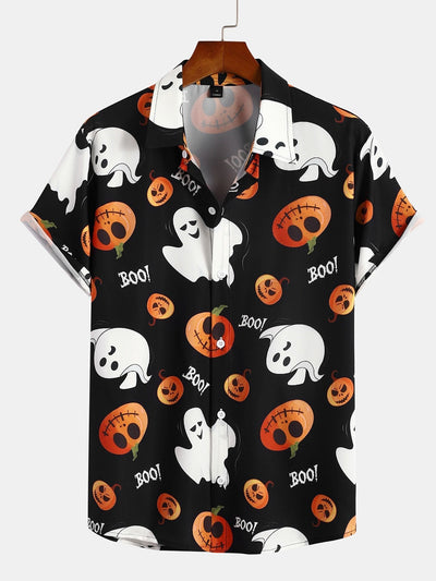 Arnold® | Scary Ghost Pumpkin Print Shirt