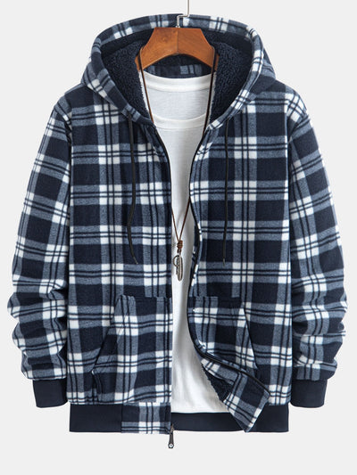 Paolo | Teddy Fleece Lined Flannel Plaid Hoodie