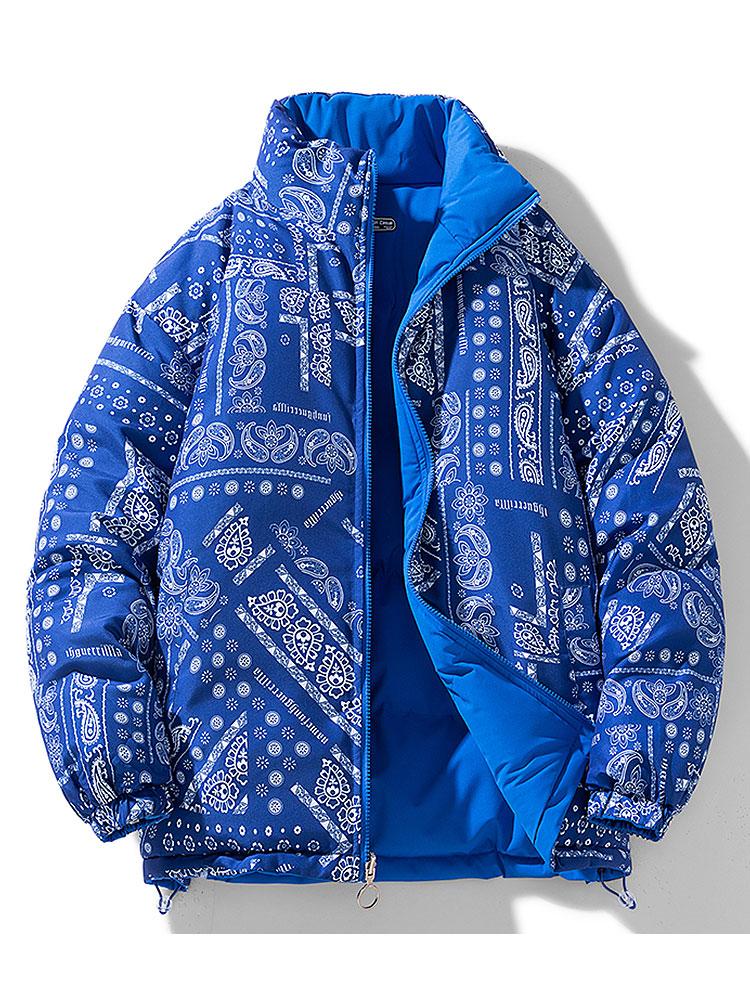 Darian | Reversible Paisley Puffer Coat