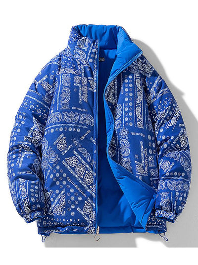 Darian | Reversible Paisley Puffer Coat