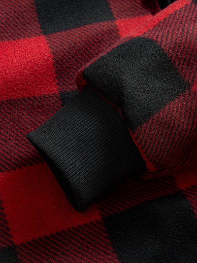 Gary | Teddy Fleece Lined Flannel Plaid Hoodie