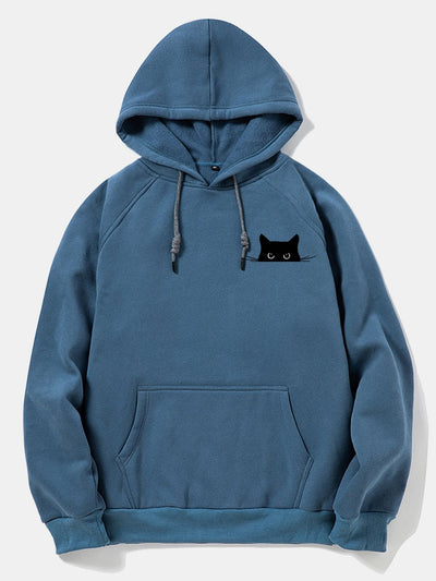 Juan | Black Cat Print Hoodie