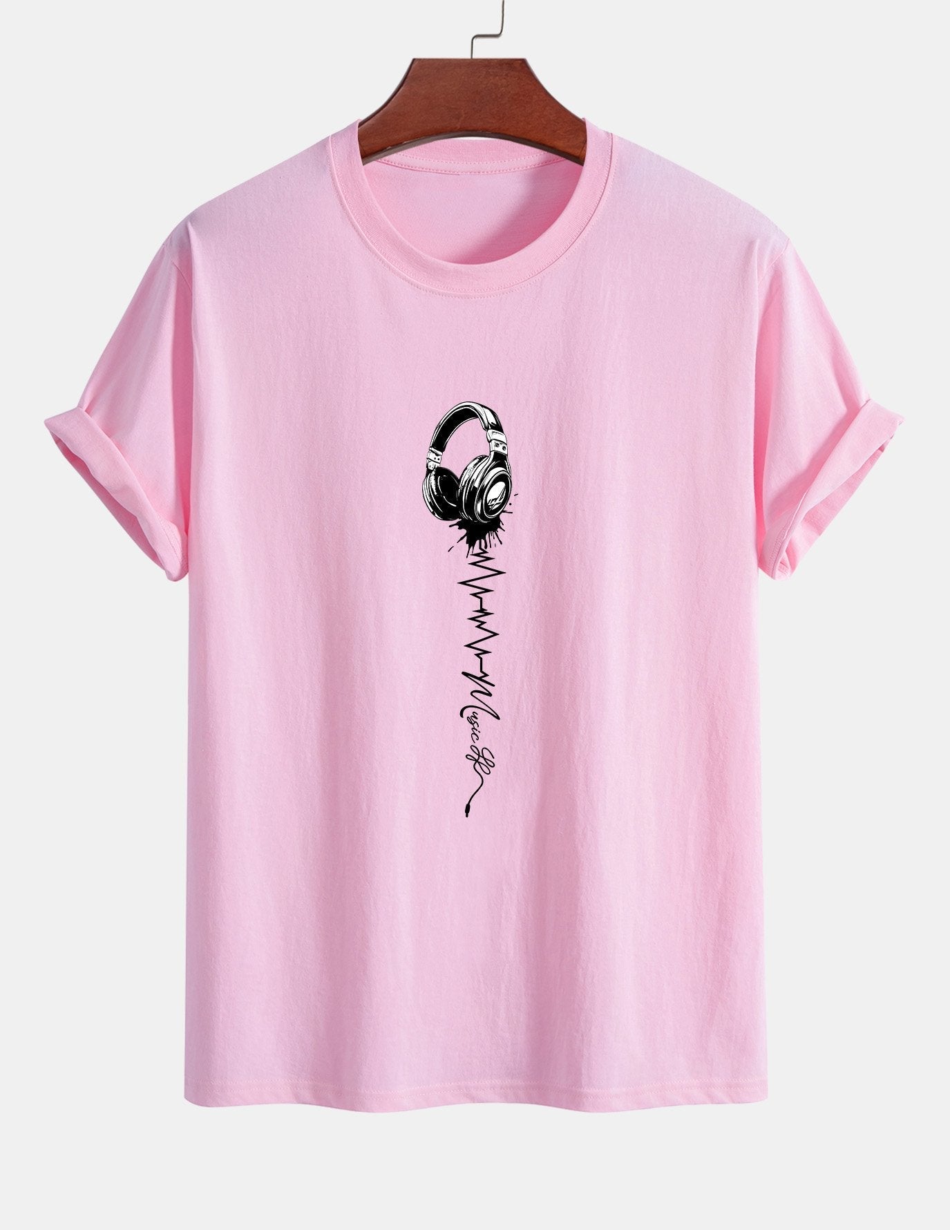 Tulio® | Earphone Print Cotton T-Shirt