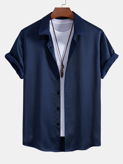 Arcario® | Satin Button Up Shirt