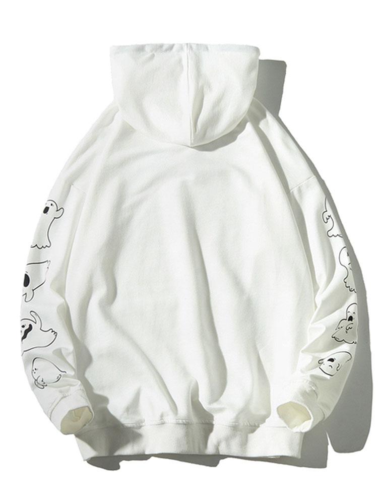 Lian | Relax Fit Ghost Print Hoodie