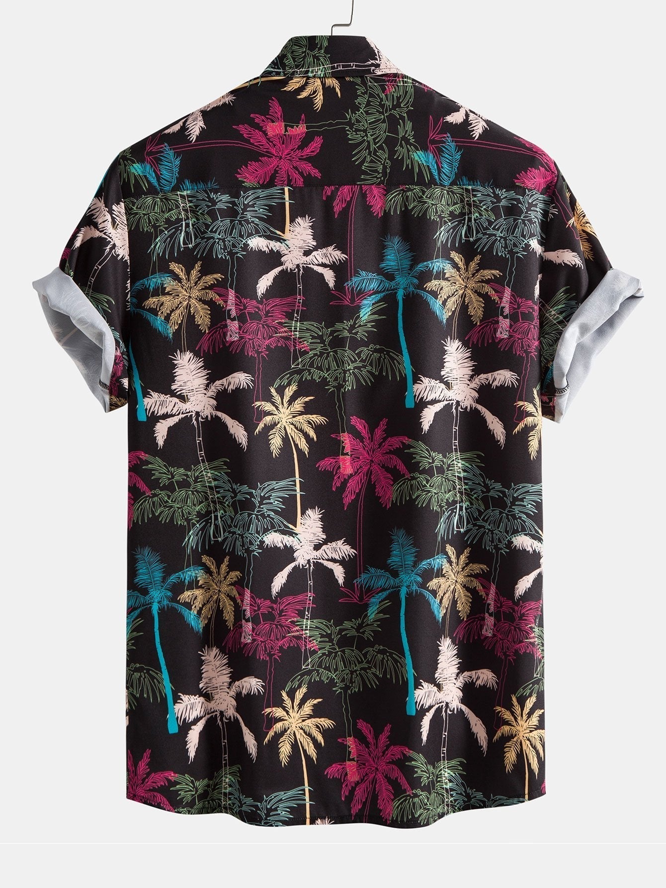 Pascual® | Palm Tree Print Button Up Shirt & Swim Shorts