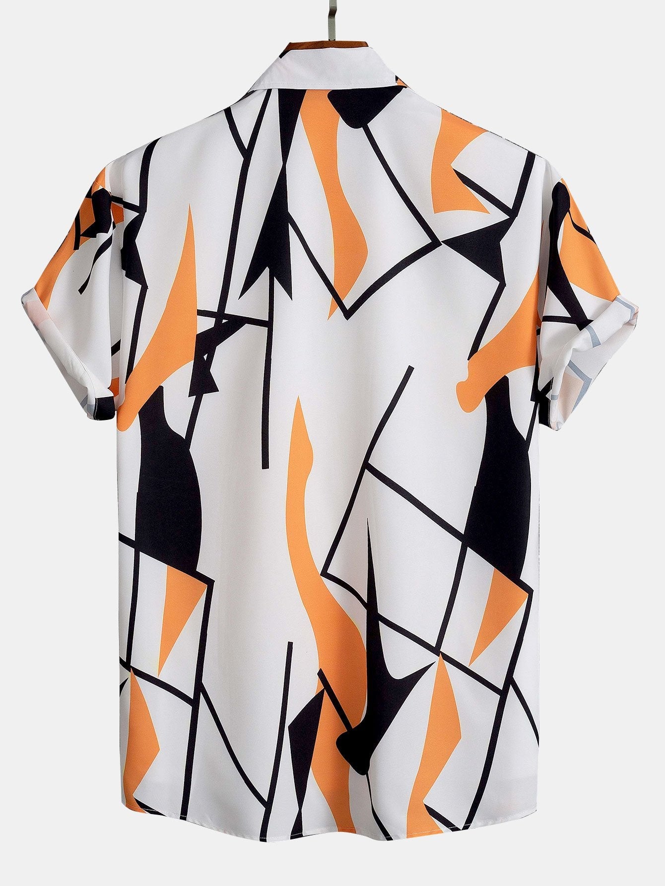 Julio® | Color Block Abstract Print Button Up Shirt