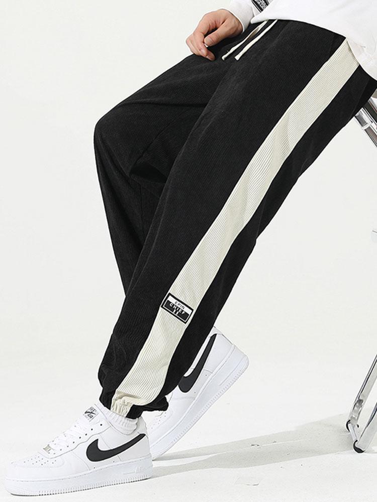 Ernesto® | Side Stripe Corduroy Jogging Pants