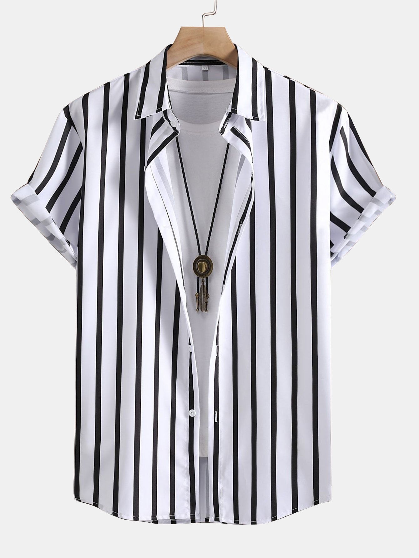 Ignacio® | Stripe Print Button Up Shirt