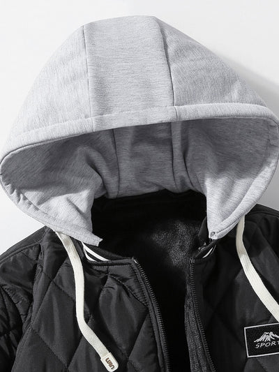 Orion | Teddy Lined Detachable Hooded Quilted Coat
