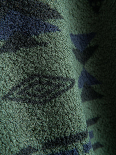 Alejandro | Aztec Print Patchwork Teddy Fleece Coat