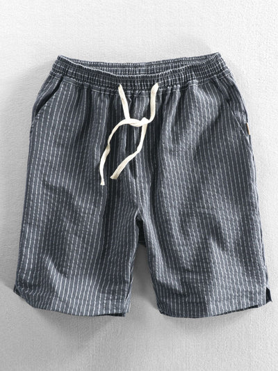 Joaquín® | Cotton Drawstring Striped Shorts