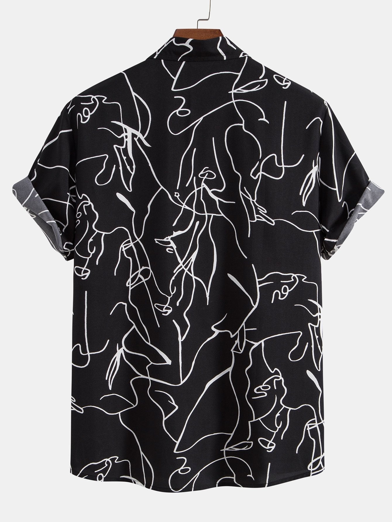 Alejandro® | Abstract Line Print Buttton Up Shirt