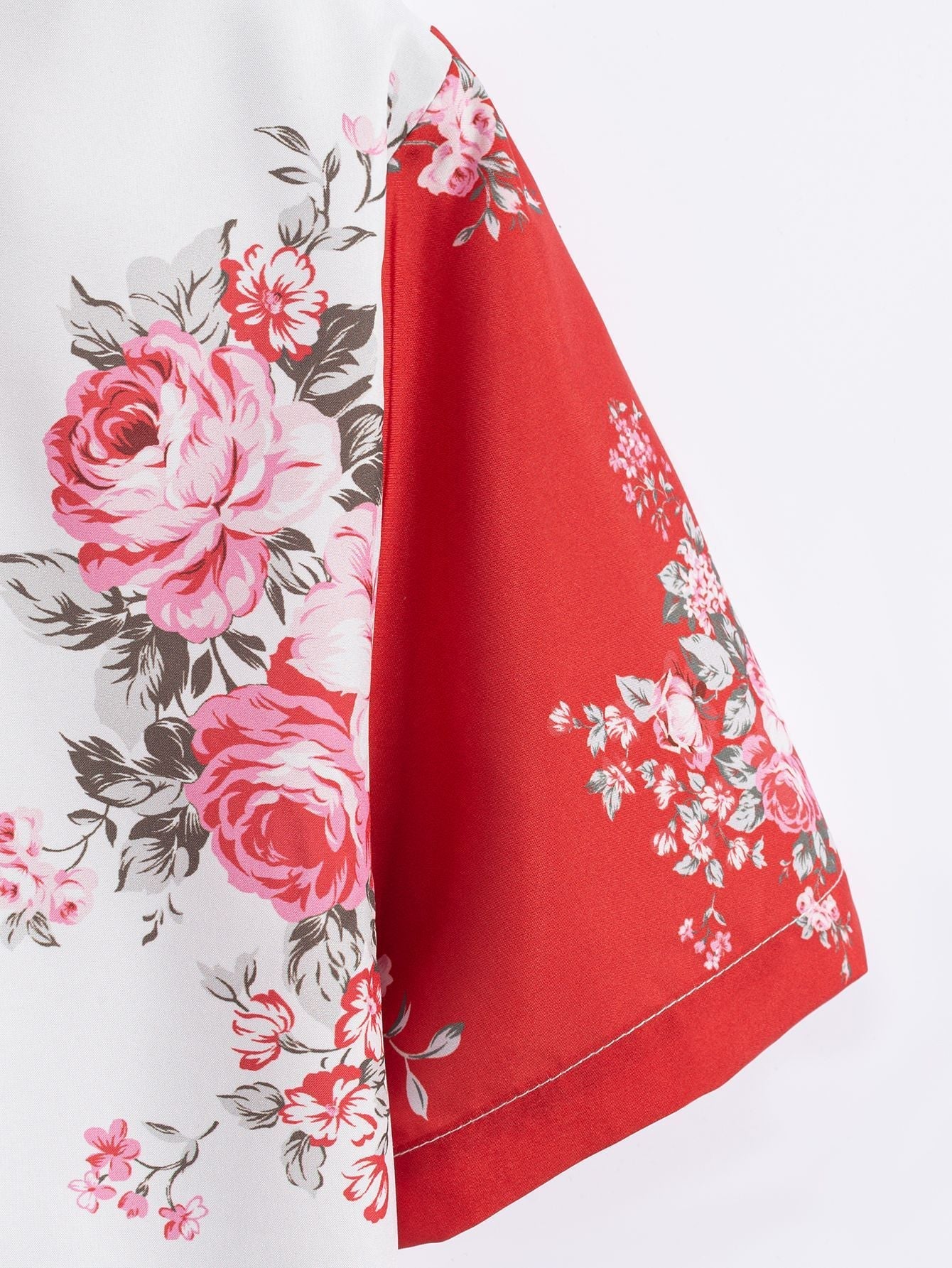 Warren® | Two Tone Rose Print Button Up Shirt