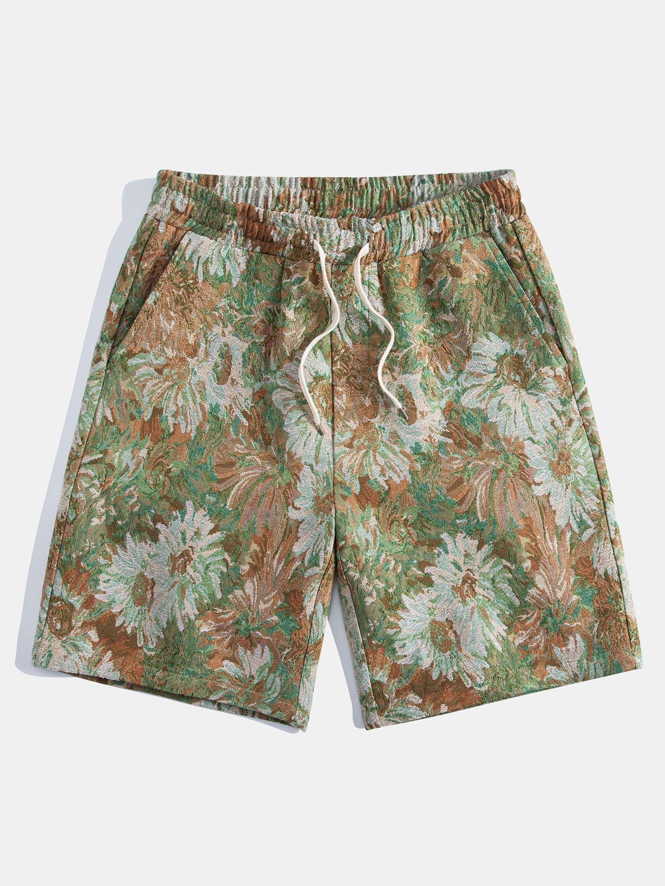 Adeimantos® | Painted Floral Jacquard Cuban Shirt & Shorts