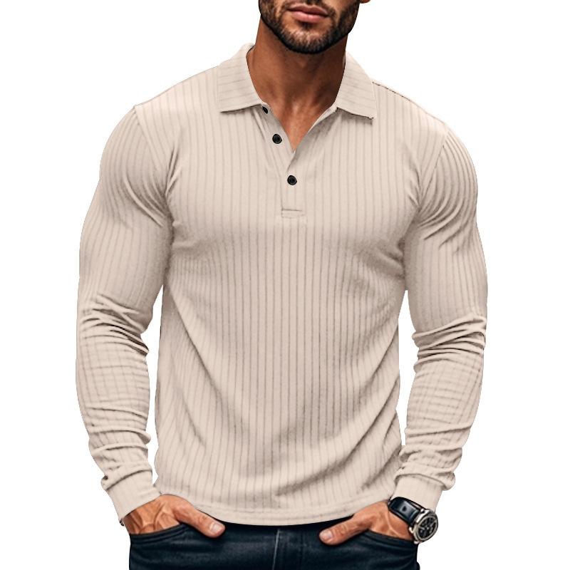 Men's Casal Elastic Long Sleeve POLO Shirt