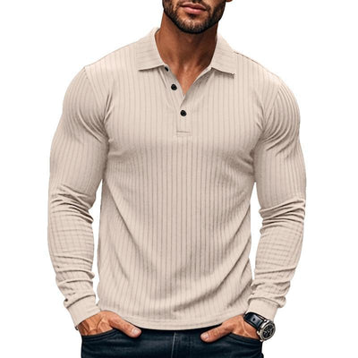 Men's Casal Elastic Long Sleeve POLO Shirt