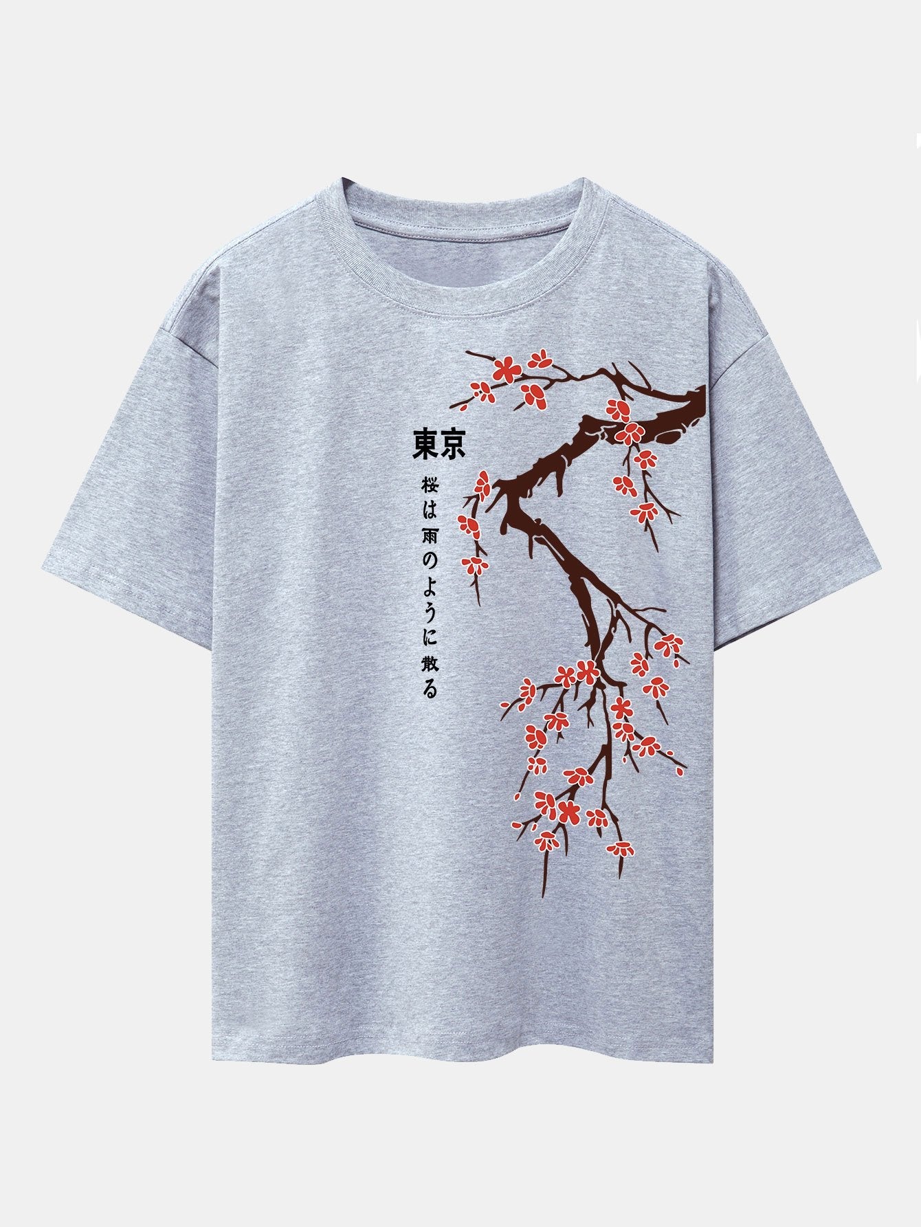 Ken® | Tokyo Japanese Cherry Blossoms Print Drop Shoulder Oversize T-Shirt