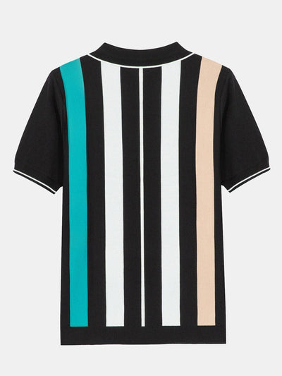 Theo | Striped Zip Sweater Polo
