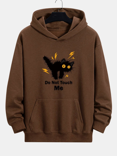 Quintín® | Angry Cat Print Relax Fit Hoodie