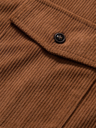 Angelo® | Short Sleeve Patch Pockets Corduroy Shirt