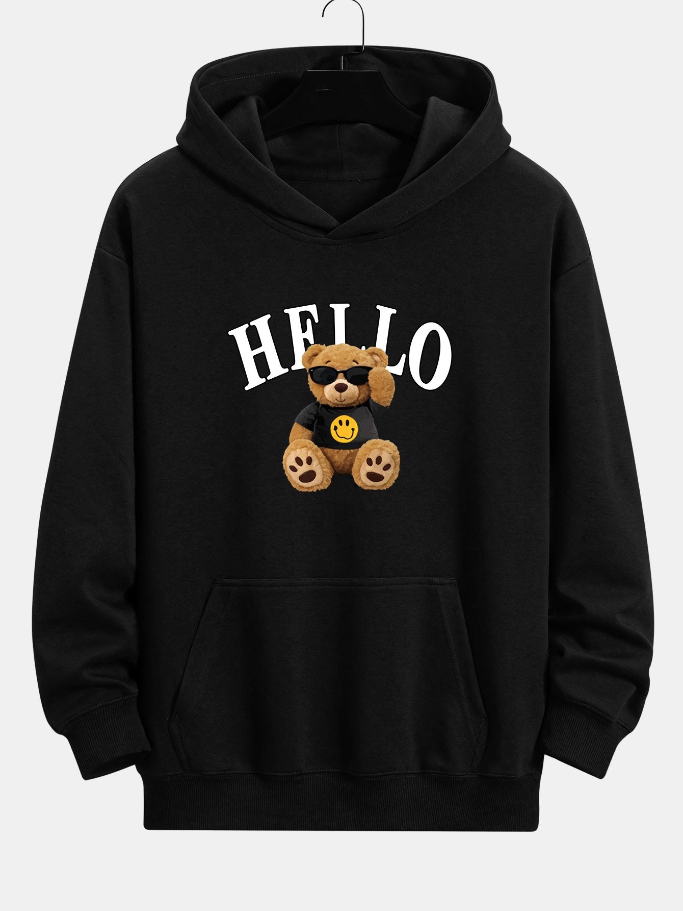 Milo | Hello Sunglasses Bear Print Relax Fit Hoodie