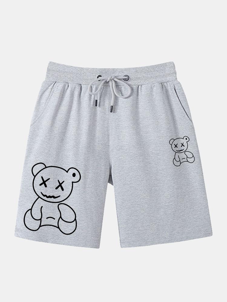 Hermenegildo® | Line Shaped Bear Print Shorts
