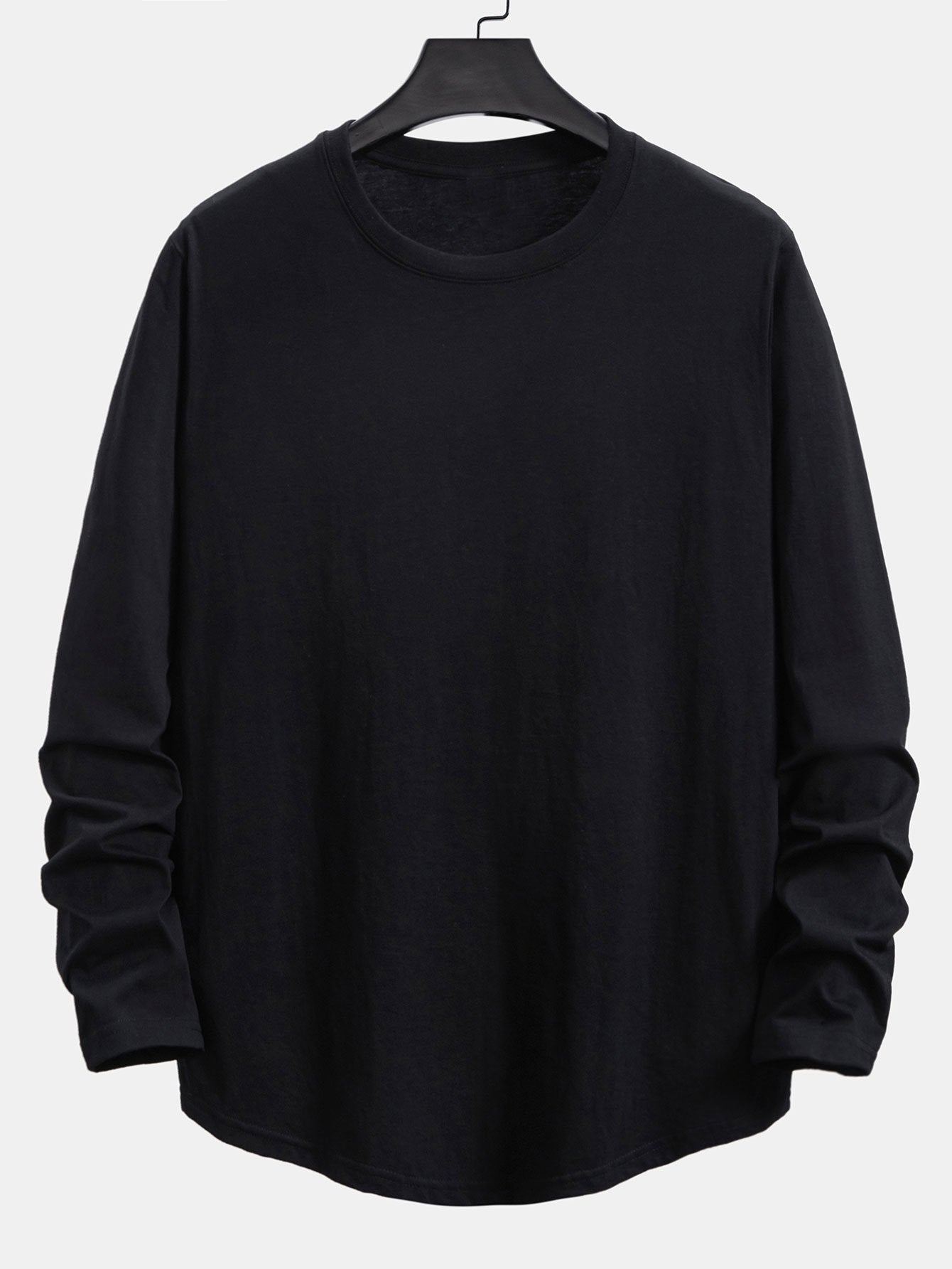 Adamo® | 3 Pieces Basic Long Sleeve Cotton Arc Hem T-Shirts