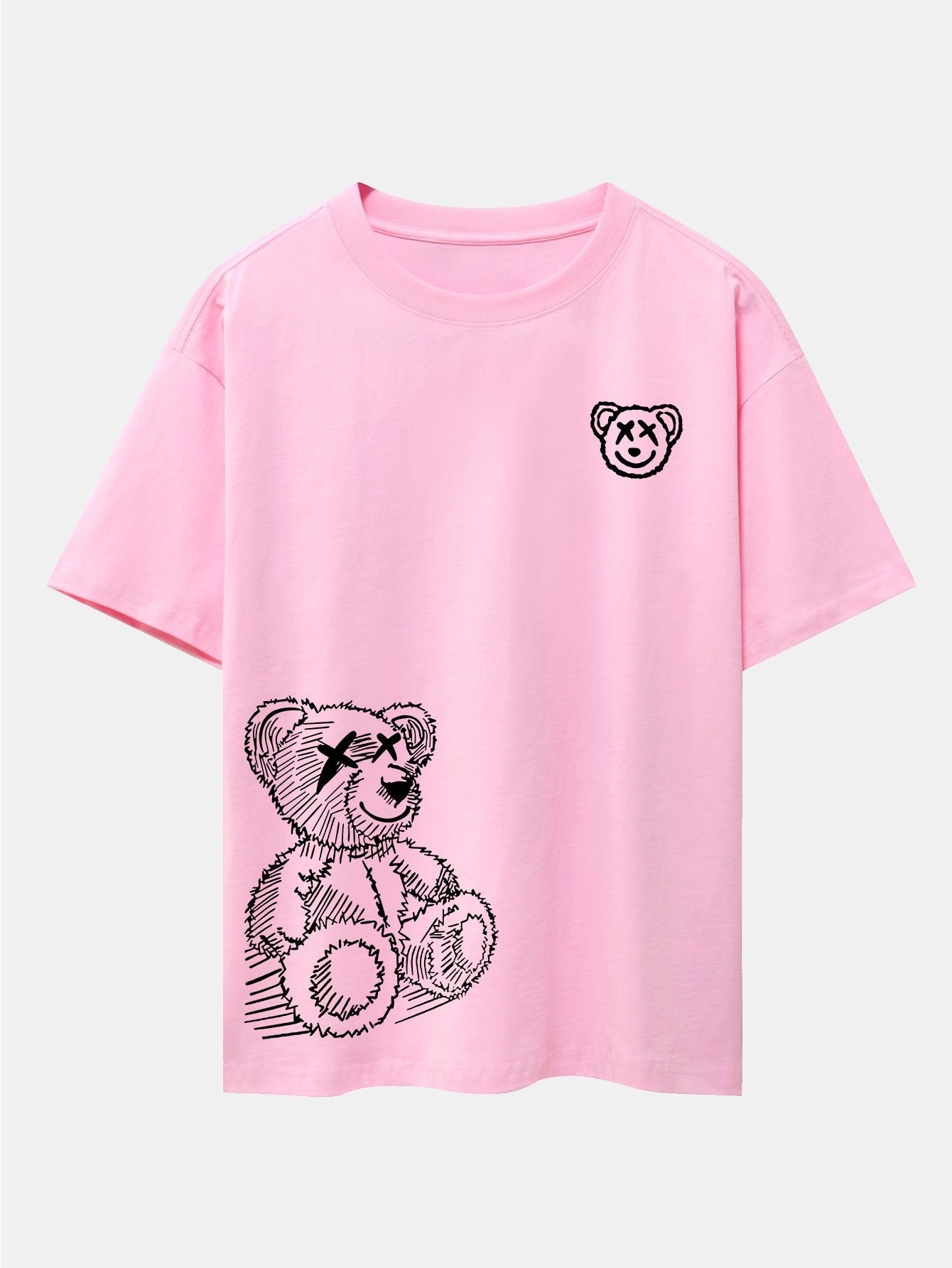 Héctor® | Cartoon Bear Print Drop Shoulder Oversize T-Shirt