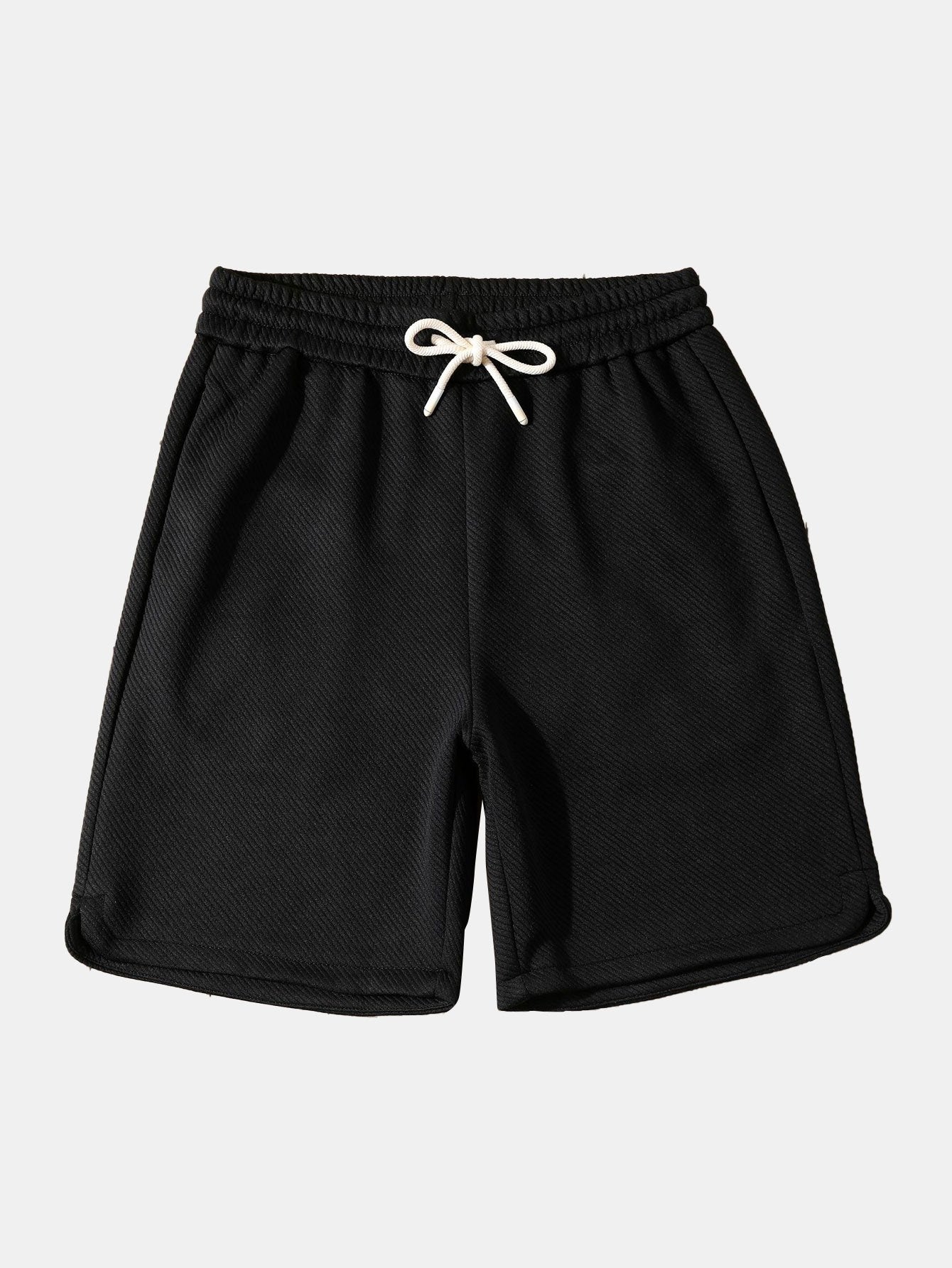 Bahman® | Loose Fit Drawstring Twill Jacquard Shorts