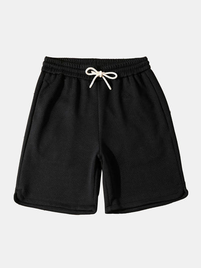 Bahman® | Loose Fit Drawstring Twill Jacquard Shorts