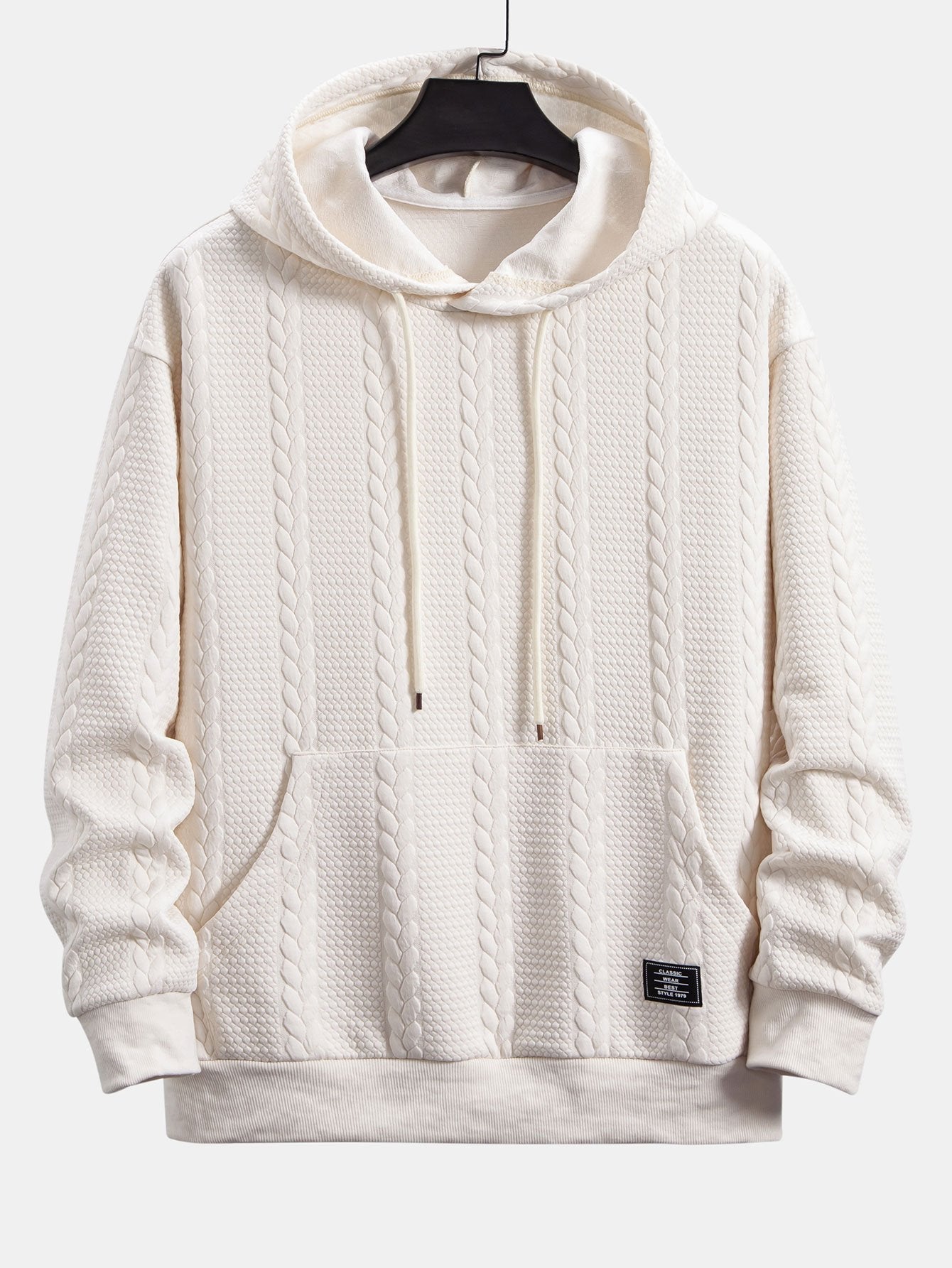 Bruce | Relax Fit Wheat Jacquard Hoodie